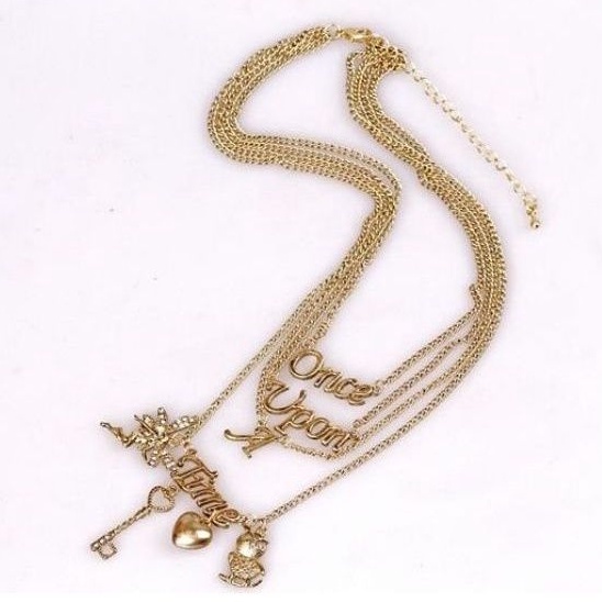 Once Upon A Time" Vintage Necklace สร้อยคอเทพนิยาย 4 ชั้น "กาลครั้งหนึ่งนานมาแล้ว" เก๋ไก๋ไม่เหมือนใค