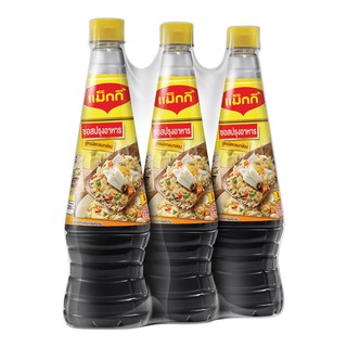 🔥HOT🔥 แม็กกี้ ซอสปรุงอาหาร 680 มลx3 ขวด Maggi Seasoning Sauce 680 mlx3