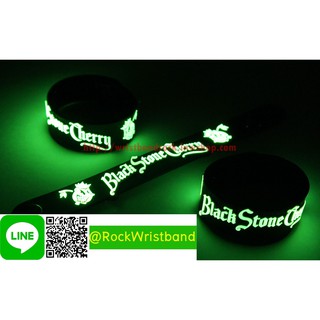 Black Stone Cherry ขายริสแบนด์เรืองแสง  BCY348NA Wristband สายรัดข้อมือวงร็อค