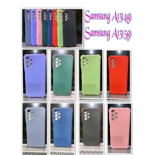 Samsung A13(4g)/A13(5g) 🥰พร้​อมส่งใน🇹🇭🥰เคสTPUนิ่มสีพื้นปุ่มสีคลุมกล้องกันกระแทก For Samsung A13(4g)/A13(5g)