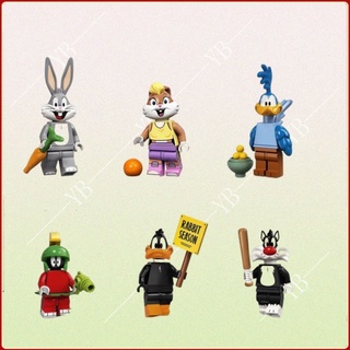 ของเล่นเด็กประกอบอะนิเมะ Bugs Bunny minifigures นาโนบล็อก เลโก้มาริโอ้ ตัวต่อเลโก้ ของเล่นตัวต่อ