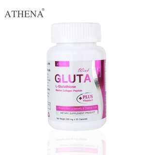 แอล-กลูตาไธโอน คอลลาเจน เปปไทด์ พลัส วิตามินซี เอเธน่า x 1 ขวด L-Glutathione Collagen Plus Vitamin C เอเธน่า Athena