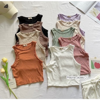 💓Candy tank top💓เสื้อกล้ามครอปโทนสีน่ารักผ้านิ่ม🥰everyday look