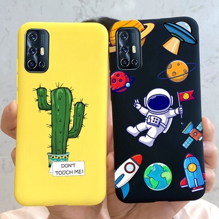 เคสโทรศัพท์มือถือ ซิลิโคนนิ่ม ลายการ์ตูนดอกไม้ สําหรับ Vivo V17 Pro Case 1909 1910 V17Pro V17