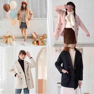 🔥พร้อมส่ง 4 สี 🌟Jerny POCKET woolen coat (990฿)