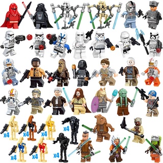 โมเดลตัวต่อ รูป Star Wars Obi Wan Darth Vader Luke Han Solo Rey Finn Chewbacca ของเล่นสำหรับเด็ก