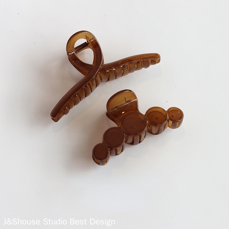 เคเอฟ393 ขนาดใหญ่และขนาดกลางขนาดเล็กเกาหลีเรียบง่ายสีกาแฟผมกรงเล็บคลิปอุปกรณ์เสริมผู้หญิง - รูปที่ 6