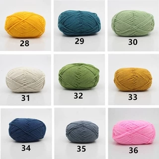 DUWEN ไหมพรมคอตตอนนม 4plyน้ำหนัก50กรัม ไหมพรม Cotton