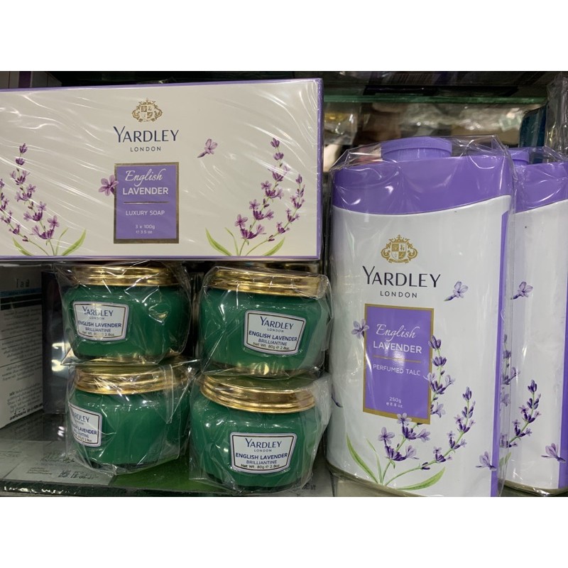 Yardley London น้ำมันใส่ผม แป้ง สบู่ก้อน สเปรย์ น้ำหอม(แพ็ค/ก้อน)English Lavender ยาร์ดเลย์ ของแท้10