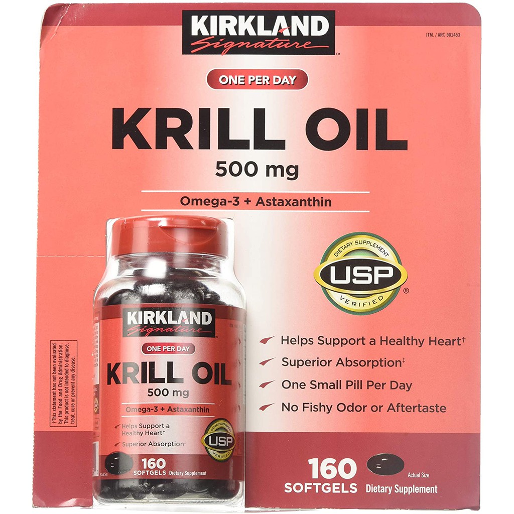 Kirkland Krill Oil 500mg 160Softgels
