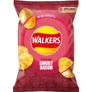 (แพ็ค2)Smoky Bacon Chips Walkers 1Pc/สโมคกี้เบคอนชิปส์ วอล์กเกอร์ 1 ชิ้น