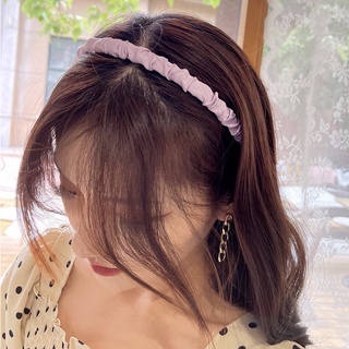 ที่คาดผมสีม่วงน่ารักๆ Purple Solid Ruched Headband