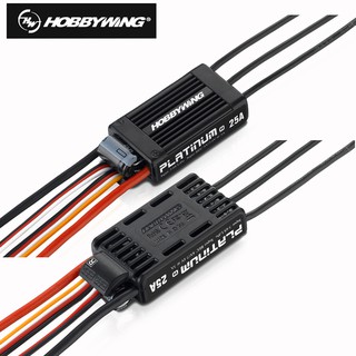 Hobbywing แผ่นแพลทินัม V4 25A / 60A / 80A / 120A Brushless Esc สําหรับโดรนเครื่องบินของเล่น