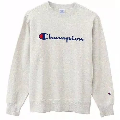 CHAMPION MENS CREWNECK สเวตเตอร์ สีเทา ไซส์ใหญ่ ML XL XXL