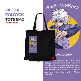 Killua Zoldyck/Hisoka Morow/Hunter x Hunter/กระเป๋าโท้ท ผ้าแคนวาส พรีเมี่ยม