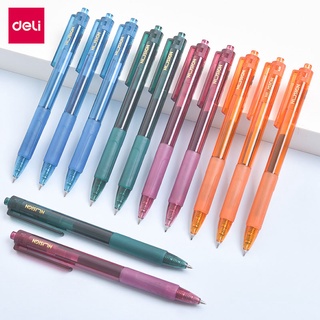 Deli ปากกาหมึกเจล 0.5 มม. สีสันสดใส สีดํา สําหรับโรงเรียน สํานักงาน เขียน