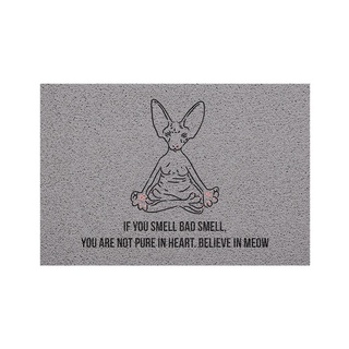 [MT01-00000081] พรมเช็ดเท้า พรมดักฝุ่น If smell bad เทา ขนาด 40x60 ซม