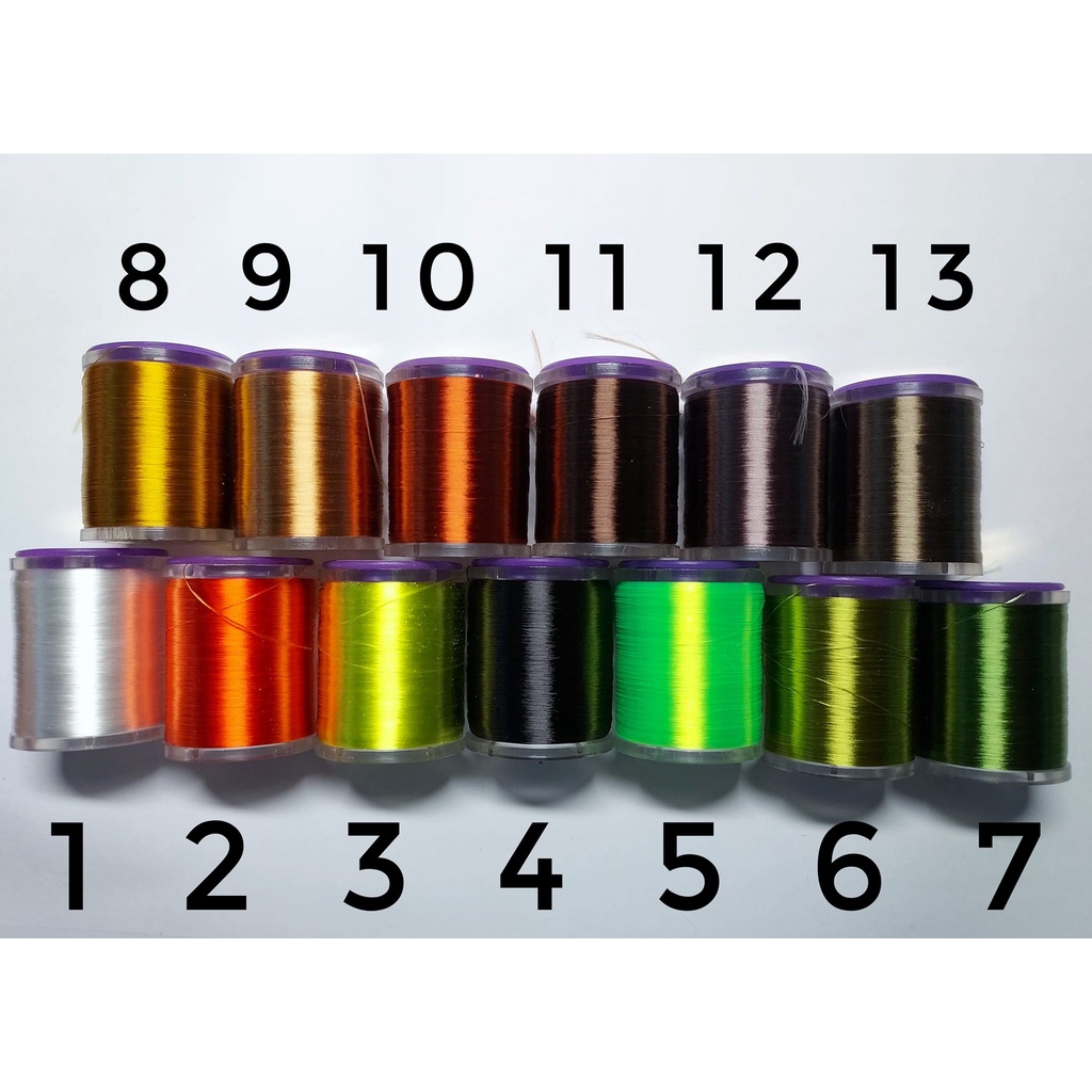 ด้ายพันเบ็ดตกปลา,พันเหยื่อฟลาย,พันเบ็ดsingle hook,พันเบ็ดmicro jig ขนาดเส้น 75d 120d 140d พันลื่น เหมาะกับงานพันเบ็ด