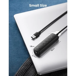 UGREEN รุ่น CM416 ตัวเพิ่มช่องสัญญาณ USB 3.0 Hub 4 Port เพิ่ม 4 ช่อง สำหรับ คอมพิวเตอร์ โน๊ตบุ๊ค Ultra Slim Hub 5Gbps