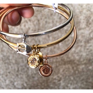 Coach Signature F29819 Bangle Charm Bracelet Set 3 Gold Silver Rose มาพร้อมถุงผ้า  ว่าง 10