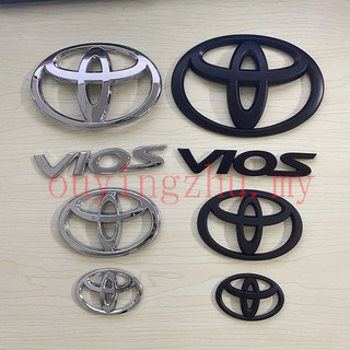 ป้ายโลโก้โลโก้พวงมาลัยรถยนต์ ด้านหน้า และด้านหลัง สําหรับ Toyota Vios