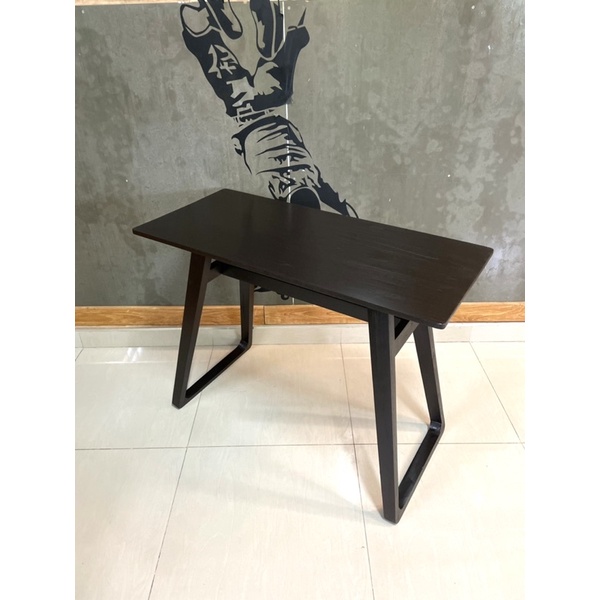 เวียงสักงาม แพร่ โต๊ะทำงานA สีโอ๊ค ขนาด100*45 สูง 75cm. โต๊ะเขียนหนังสือ โต๊ะอเนกประสงค์ไม้สัก - รูปที่ 4