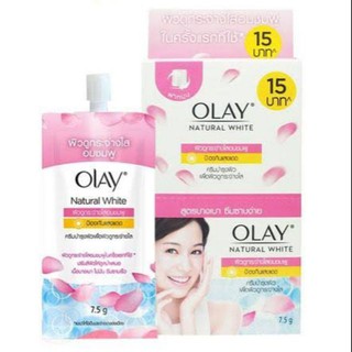 🌸#ยกกล่อง6ซอง โอเลย์ ชมพู เนเจอรัล ไวท์ พิงค์คิช แฟร์เนส OLAY NATURAL WHITE  ขนาด7.5 กรัม🌸