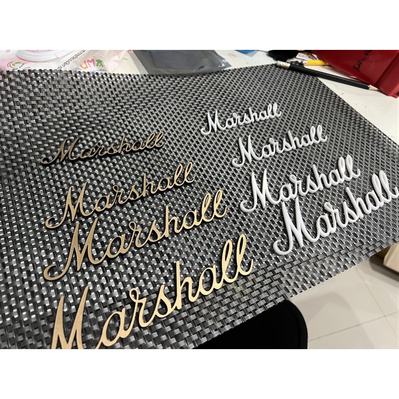 โลโก้LogoมาแชลMarshallสามารถสั่งตัดได้แอดเฟสรุปสุดท้ายไปจ้า🔥ถูกสุดกว่าร้านอื่น🔥งานดี