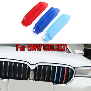 กรอบ ใส่กระจังหน้ารถยนต์ BMW G30 / 3pcs ABS For 2021 2020 2019 2018 BMW G30 5 Series Car Racing Grille Strip Trim Clip M Accessories