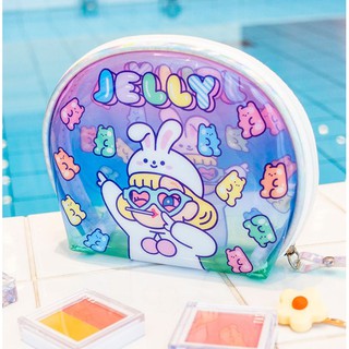 Bentoy Girl กระเป๋าใส่ เครื่องสำอางค์ / อเนกประสงค์ แบบใส ลายน่ารัก
