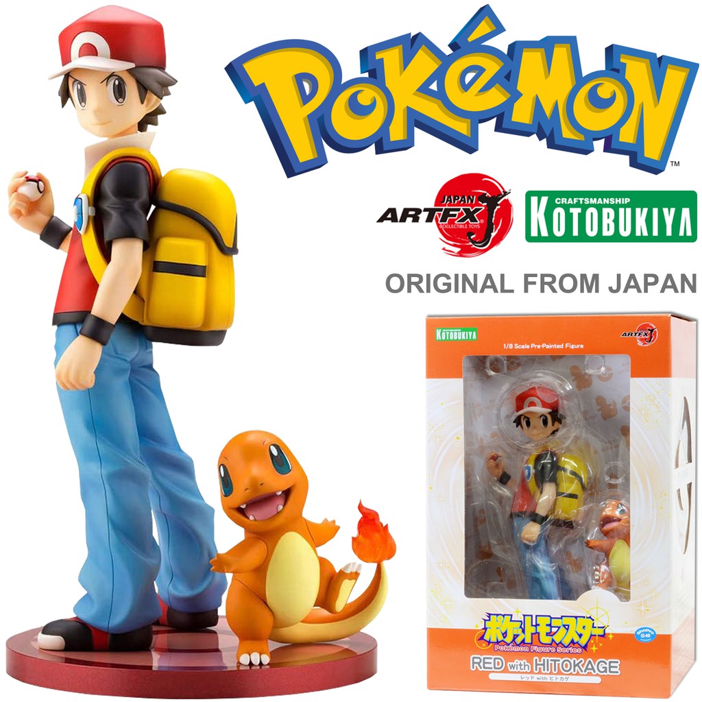 Model Figure งานแท้ Original ฟิกเกอร์ Kotobukiya ARTFX J Pokemon โปเกมอน Satoshi & Hitokage ซาโตชิ แ