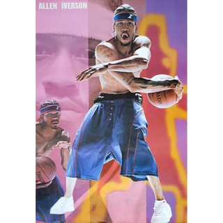 โปสเตอร์ รูปถ่าย นักกีฬา บาส อัลเลน ไอเวอร์สัน Allen Iverson 2008 POSTER 24”x35” นิ้ว Photo Basketball Denver NBA v2