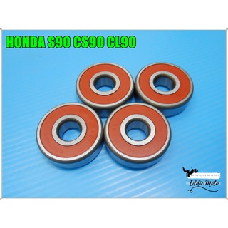 HONDA S90 CS90 CL90 FRONT &amp; REAR WHEEL BEARING (code 6301) SET 4 PCS./ ชุดลูกปืนล้อ หน้า และ หลัง รหัส 6301  เซ็ท 4 ชิ้น