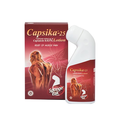 Capsika lotion, Capsika gel, แคปซิกาเจล, เจลพริก, Capsika-25 ขนาด 80 ml