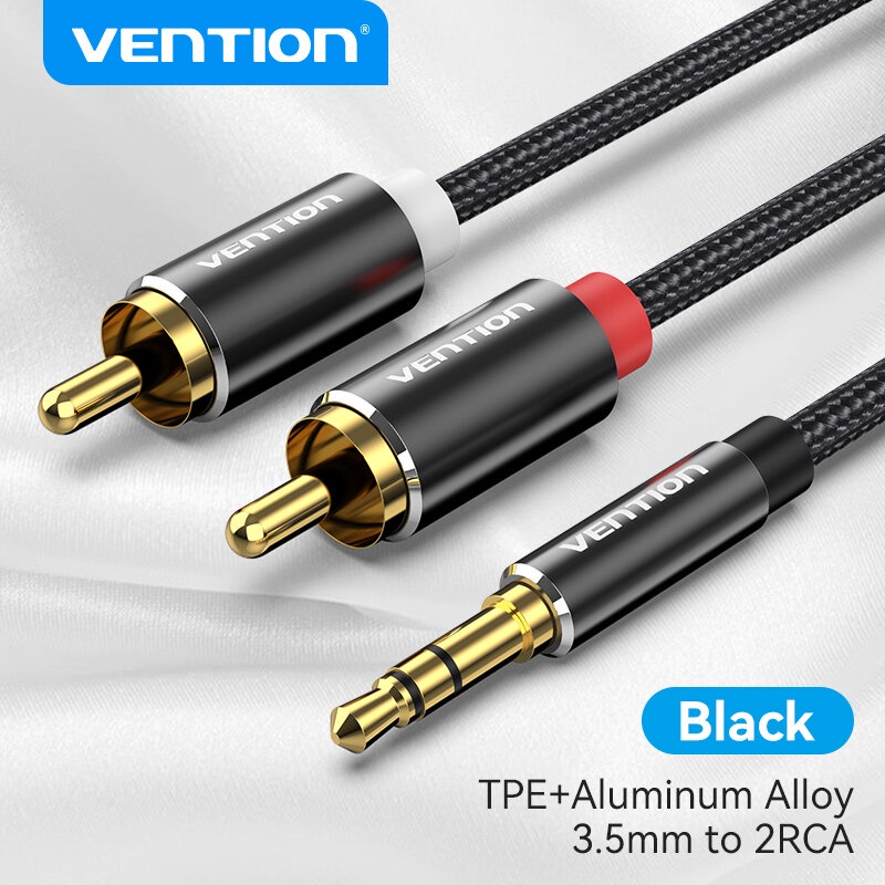 VentionRCA Cable 2rca to 3.5 audio cable rca 3.5mm Jack male to male ( Model: BCF/BCP-PVC/TPE) (0.5M-10M)