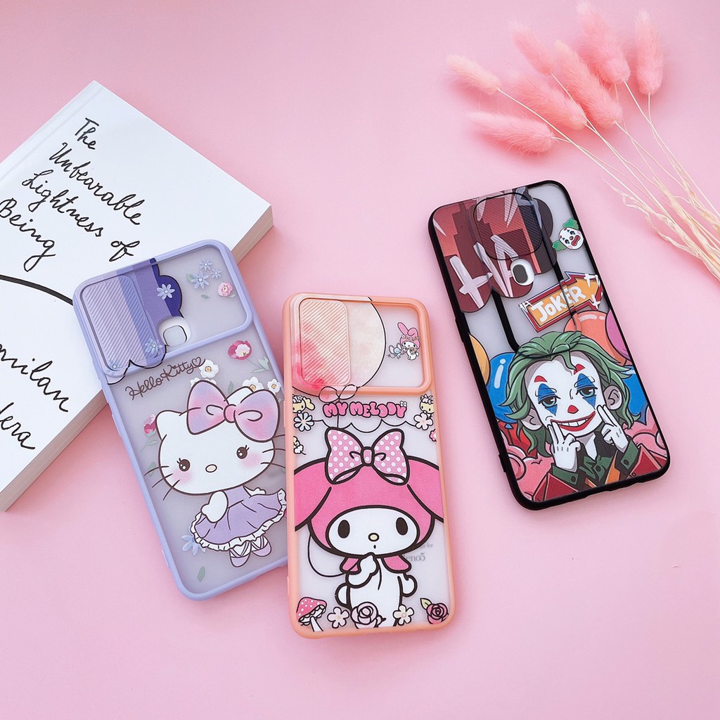 เคสปิดกล้องการ์ตูนใหม่ รุ่น oppo a15 a15s a31 a3s a5s a93 a52020 reno4 reno5 realme5 redme9a Ss A12 A02 y17 y15 y31 y20 #4