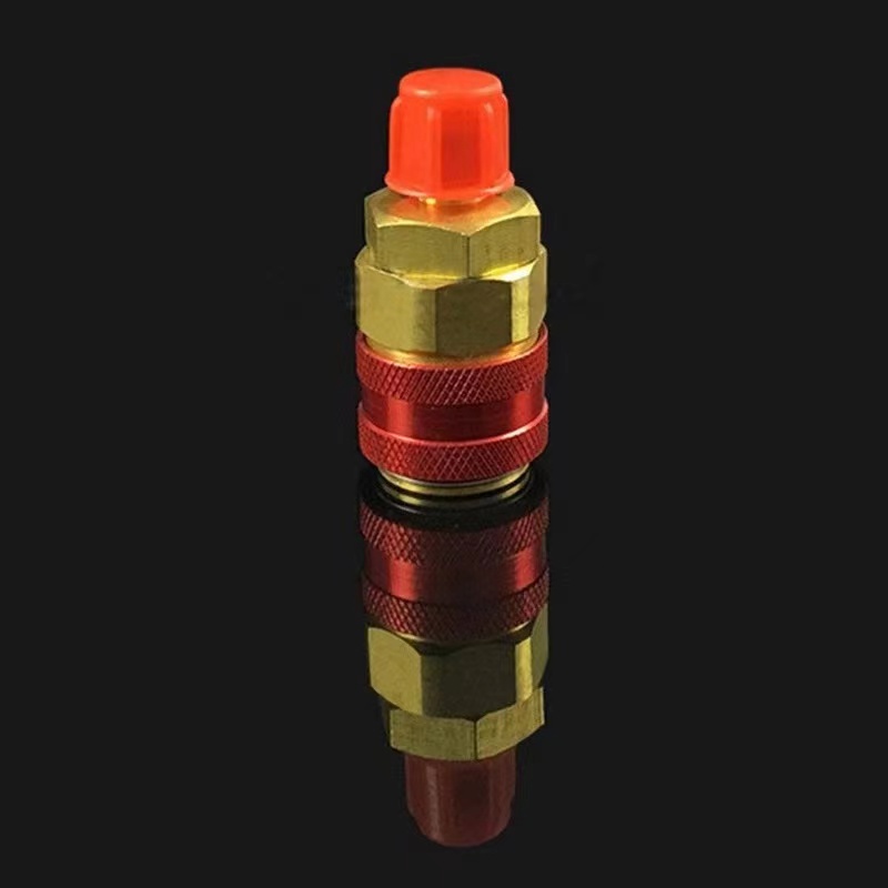 QC-12 คอปเปอร์ เติมน้ำยาแอร์ R134a แพคคู่ (สีน้ำเงิน+สีแดง) AC Coupler R-134a คอปเปอร์แอร์ หัวเติมน้ำยาแอร์134 QC-12 ราคา ถูกที่สุด ดีลบีเคเค แกลเลอรีภาพที่ 2