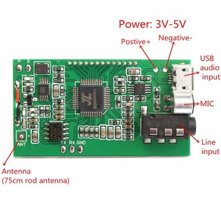 dsp pll 87-108 mhz แผ่นบอร์ดโมดูลส่งสัญญาณวิทยุ fm สเตอริโอดิจิตอลแบบไร้สาย