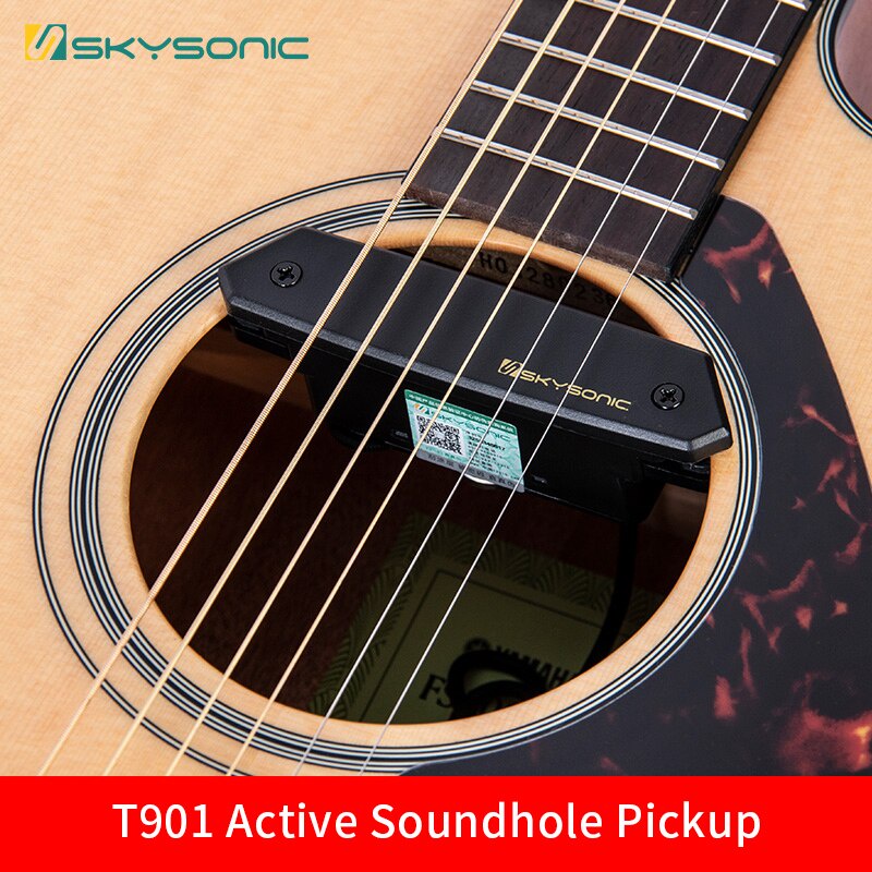 Skysonic T-901 ปิ๊กอัพกีต้าร์โปร่ง active Magnetic Sound hole Pickup พร้อมการควบคุมระดับเสียงและโทน