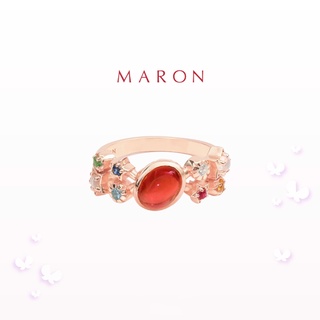 MARON - Nine Lucky Stars Ring ชุบ Rose Gold แหวนดาวนพเก้า แหวนเสริมดวง เงินแท้925