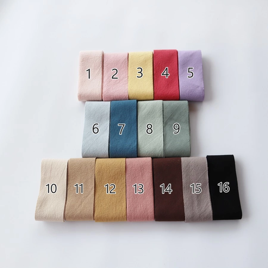 ผ้ากุ๊น สีพื้น กว้าง 3.6 ซม. ยาว 90 ซม. (พร้อมส่งจากไทย)