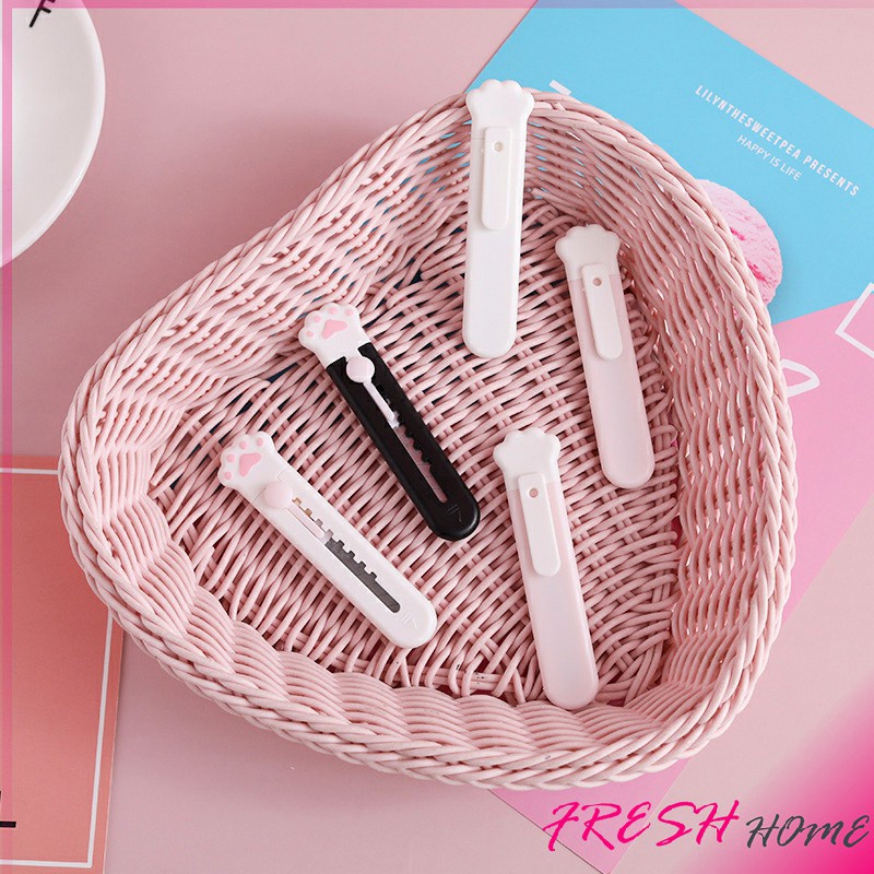 คัตเตอร์ขนาดเล็ก เครื่องเขียนน้อยน่ารัก มีดพกพา stationery knife - รูปที่ 2