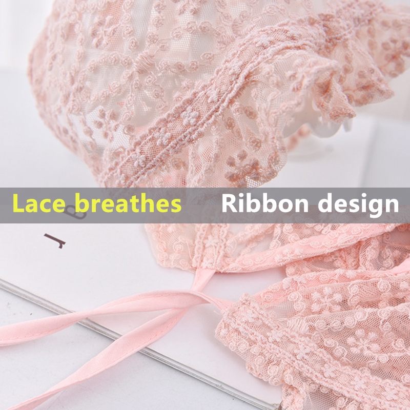 หมวก ผ้าลูกไม้ ลายดอกไม้ สําหรับเด็กทารก - รูปที่ 4