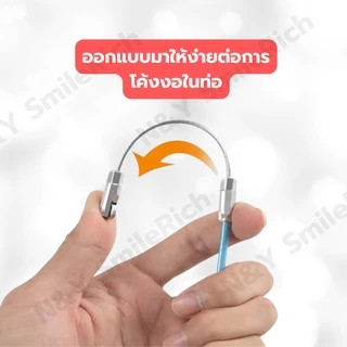 (LXX) Fish Tape ฟิตเทปสีฟ้า ดึงสายไฟในท่อแบบมีโรลเลอร์ ความยาว 8 12 16 24M แถมฟรีอุปกรณ์ช่วยจับและสลิงคล้องสาย 2 เส้น