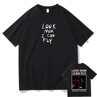 เสื้อยืด พิมพ์ลายโลโก้ตัวอักษร I Can Fly Travis Scott สไตล์ฮิปฮอป สําหรับผู้ชาย และผู้หญิงSize S-5XL