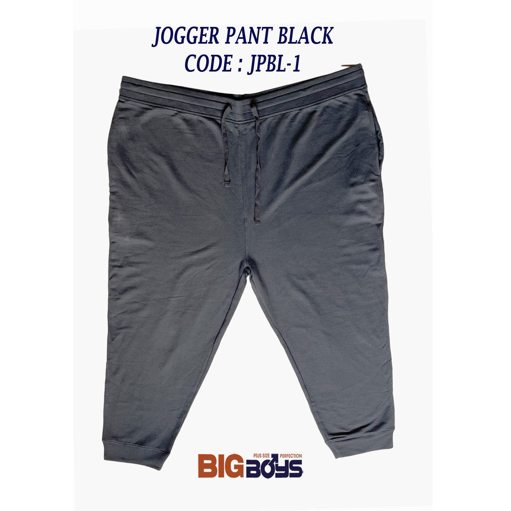 JOGGER PANT PLUS SIZE SAIZ BESAR BLACK JPBL-1 SIZE [3XL-8XL]