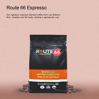 เมล็ดกาแฟ Route 66 Espresso (คั่วบด)