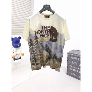 เสื้อยืดแขนสั้น กุชชี่ x north t-shirt