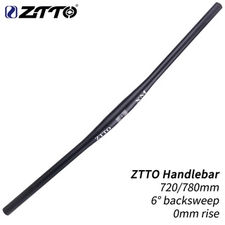 Ztto XM แฮนด์บาร์จักรยาน อะลูมิเนียมอัลลอย หนา 6 องศา 720 มม. 780 มม. 31.8 มม. สีดํา สําหรับรถจักรยานเสือภูเขา