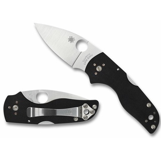 มีดพับ Spyderco Lil Native Lockback Folding Knife CPM-S30V Satin Plain Blade, Black G10 Handles (C230MBGP)